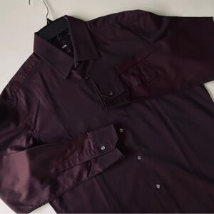 Boss Deep Burgundy Dress Shirt